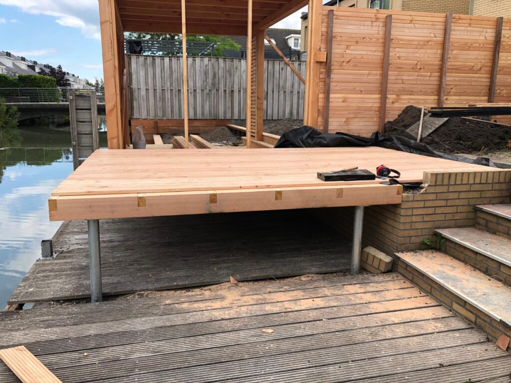 Fundering veranda vlonder 3