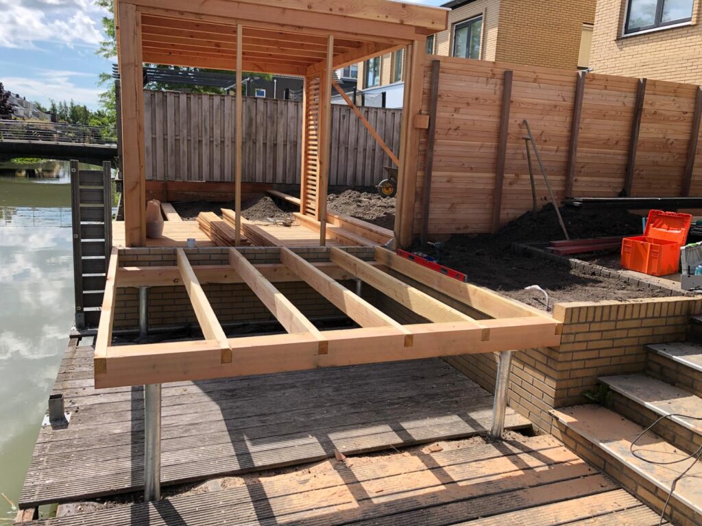 Fundering veranda vlonder 1